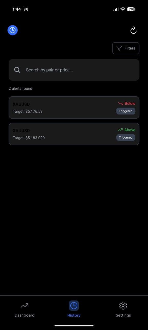 SkaleTrade Alert History